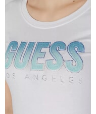 GUESS CN SS GLITTER  Koszulka bawełniana czysto biały - Koszulki i topy damskie - 3