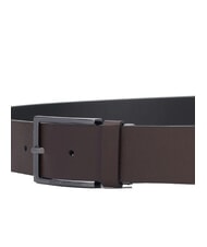 PIQUADRO MODUS RESTYLING Dwustronny pasek sk&oacute;rzany czarno-brązowy - Paski - 3