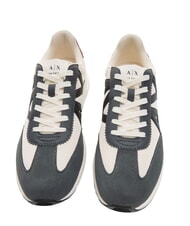 ARMANI EXCHANGE A|X LOGO Adidasy ecru + ciemny szary - Buty męskie - 5