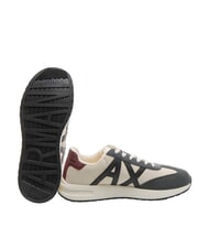 ARMANI EXCHANGE A|X LOGO Adidasy ecru + ciemny szary - Buty męskie - 6