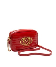 LOVE MOSCHINO CROCO PRINTED Torba na aparat fotograficzny na ramię - Torby damskie
