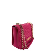 LOVE MOSCHINO QUILTED GOLD CHAIN Torba na ramię / torba crossbody magenta - Torby damskie - 2