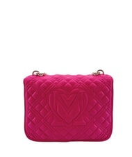 LOVE MOSCHINO QUILTED GOLD CHAIN Torba na ramię / torba crossbody magenta - Torby damskie - 3
