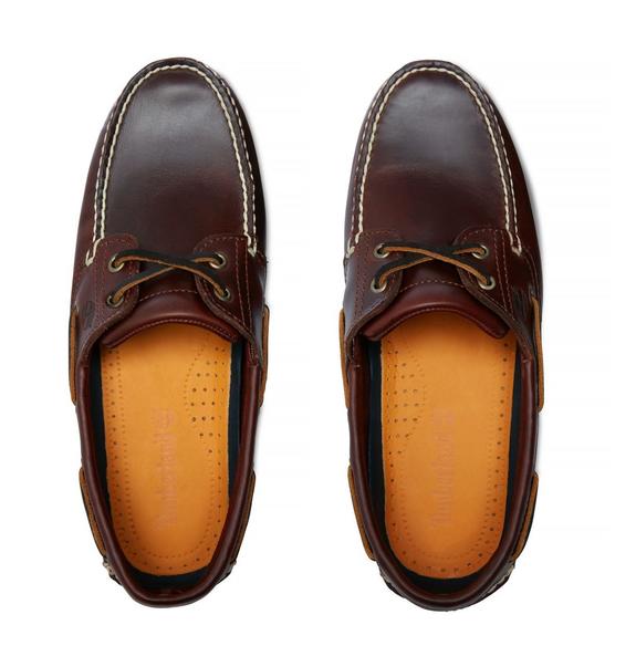 Scarpe da barca KLASYCZNY, ze sk&oacute;ry BRĄZOWY - Buty męskie
