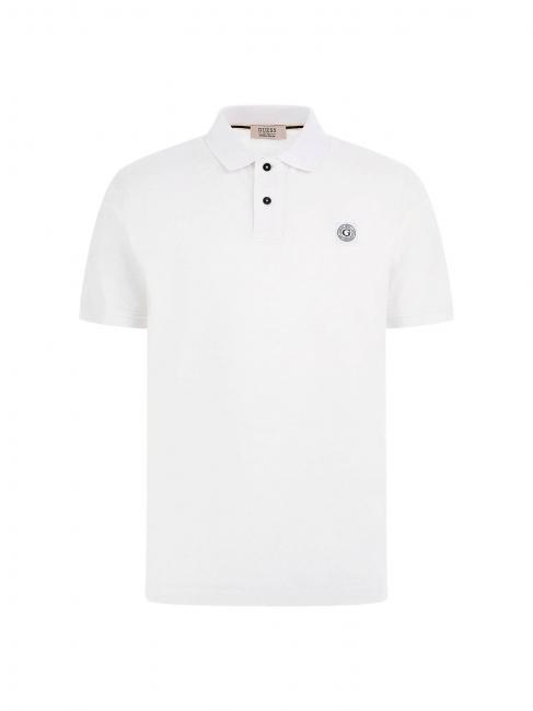 WASHED  Koszulka polo z kr&oacute;tkim rękawem czysto biały - Polo męskie