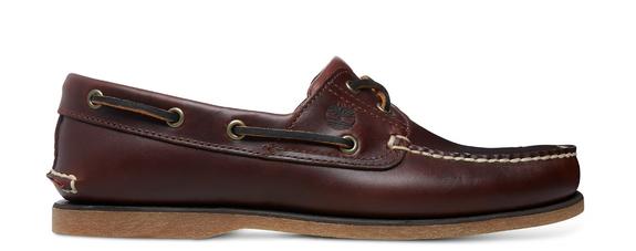 Scarpe da barca KLASYCZNY, ze sk&oacute;ry BRĄZOWY - Buty męskie