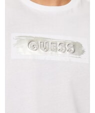 GUESS METALLIC LOGO Koszulka z nadrukiem tłoczonym czysto biały - Koszulki męskie - 4