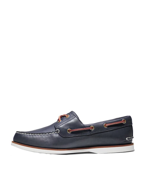 CLASSIC BOAT  Sk&oacute;rzane buty żeglarskie niebieski - Buty męskie