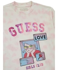 GUESS KIDS Koszulka z nadrukiem i wzorem r&oacute;żowy tie dye - Koszulka dziecięca - 3
