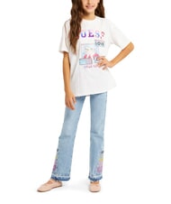 GUESS KIDS Koszulka z nadrukiem i wzorem r&oacute;żowy tie dye - Koszulka dziecięca - 4