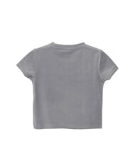 GUESS MINI ME Koszulka Crop z logo z kryształkami - Koszulka dziecięca