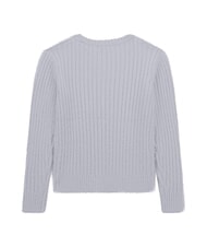 GUESS KIDS Sweter żebrowany z dekoltem w serek wiatr arktyczny - Swetry dziecięce - 2
