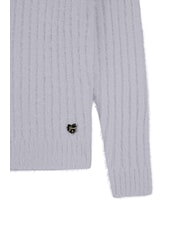 GUESS KIDS Sweter żebrowany z dekoltem w serek wiatr arktyczny - Swetry dziecięce - 3