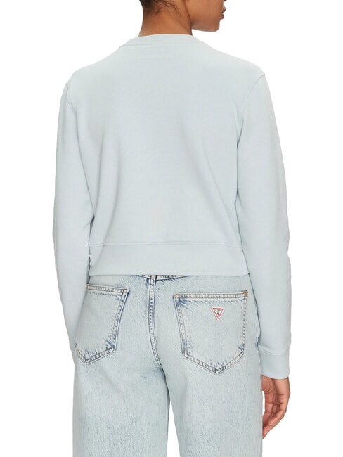 CN CROP Bluza bawełniana lazurowa laguna - Bluzy damskie
