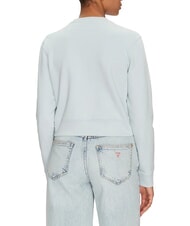 GUESS JEANS CN CROP Bluza bawełniana lazurowa laguna - Bluzy damskie - 2