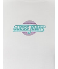 GUESS JEANS CN CROP Bluza bawełniana czysto biały - Bluzy damskie - 3