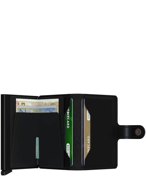 MATTE  Portfel z uchwytem na kartę blokującą RFID czarny - Portfele męskie