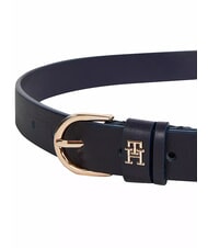 TOMMY HILFIGER ESSENTIAL EFFORTLESS Pasek sk&oacute;rzany wyprodukowany we Włoszech kosmiczny niebieski - Paski - 3