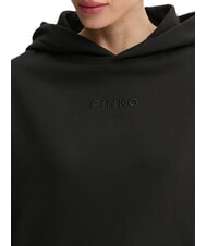 PINKO MAKAMBA Bluza z kapturem czarna limuzyna - Bluzy damskie - 3