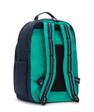 KIPLING SEOUL Plecak z kieszenią na laptopa 15" blok niebiesko-zielony - Plecaki szkolne i rekreacyjne - 4