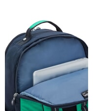 KIPLING SEOUL Plecak z kieszenią na laptopa 15" blok niebiesko-zielony - Plecaki szkolne i rekreacyjne - 5