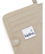 KIPLING MONEY LOVE Średni portfel sygnatura beżowa tłoczona - Portfele damskie - 3