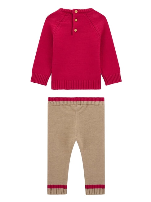 KIDS Komplet bluza i spodnie marakuja wiśniowa - Pajacyki i ubranka dla niemowląt