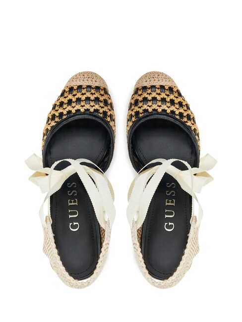 CYRENAM  Wysokie sandały espadryle CZARNY - Buty damskie