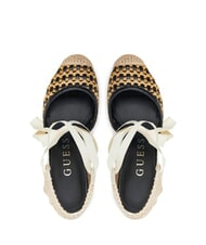 GUESS CYRENAM  Wysokie sandały espadryle CZARNY - Buty damskie - 4