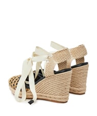 GUESS CYRENAM  Wysokie sandały espadryle CZARNY - Buty damskie - 3