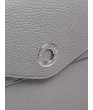 MANDARINA DUCK MELLOW LEATHER Torba sk&oacute;rzana z klapką niebo grudniowe - Torby damskie - 3