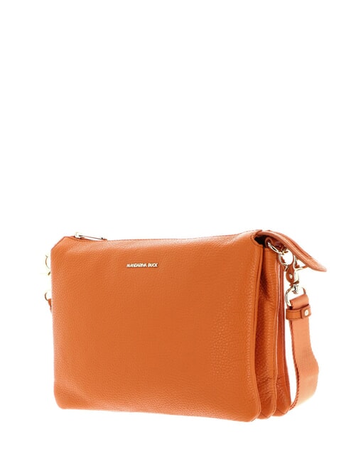 MELLOW LEATHER Torba sk&oacute;rzana z dwiema przegrodami marmolada - Torby damskie
