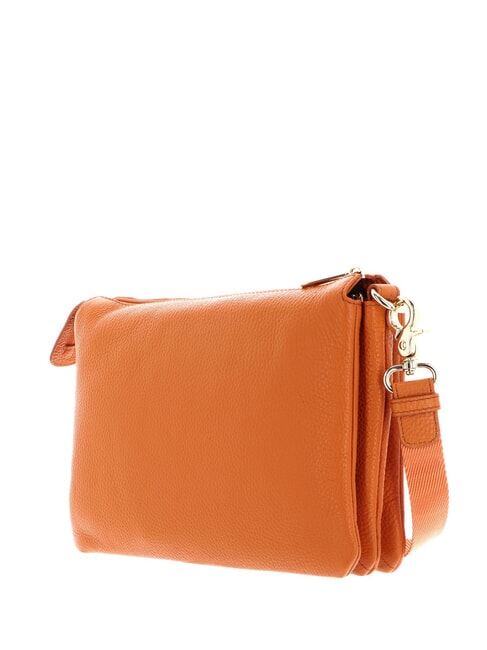 MELLOW LEATHER Torba sk&oacute;rzana z dwiema przegrodami marmolada - Torby damskie