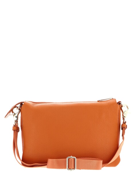 MELLOW LEATHER Torba sk&oacute;rzana z dwiema przegrodami marmolada - Torby damskie
