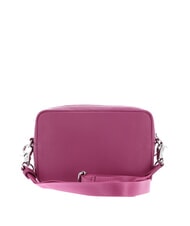 MANDARINA DUCK MELLOW LEATHER Sk&oacute;rzana torba na aparat fotograficzny czerwony fiołek - Torby damskie - 4