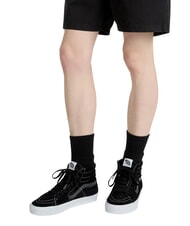 VANS SK8-HI  Sk&oacute;rzane trampki czarna zamszowa świnia - Buty uniseks - 4