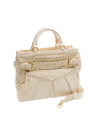 BRACCIALINI GISELLE Torba typu tote z metalowym logo beżowy - Torby damskie - 2