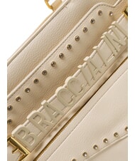 BRACCIALINI GISELLE Torba typu tote z metalowym logo beżowy - Torby damskie - 3