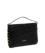BRACCIALINI NORA Sk&oacute;rzana torba typu hobo czarny - Torby damskie - 2