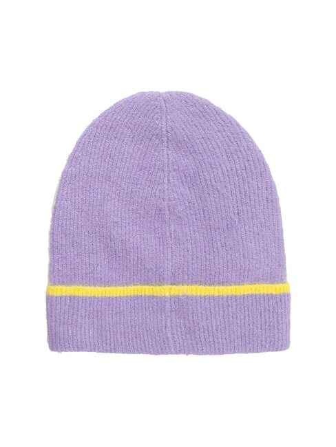 SERRADE Czapka beanie z mankietem wielokolorowy liliowy/ż&oacute;łty - Włosy