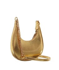 PINKO BRIOCHE Metaliczna sk&oacute;rzana torba na ramię - Torby damskie