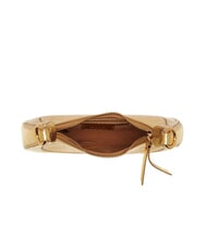 PINKO BRIOCHE Metaliczna sk&oacute;rzana torba na ramię złoto-złoto - Torby damskie - 4