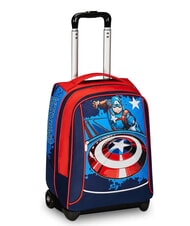 CAPTAIN AMERICA LEGENDARY AVENGER BIG Plecak na k&oacute;łkach 2-kołowy niebiesko-głęboki - Plecaki z w&oacute;zkiem - 3