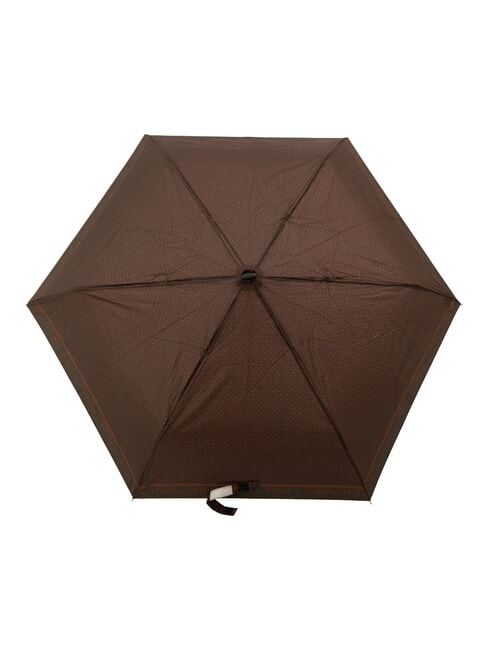 MINI Wiatroszczelny parasol ręczny brązowy krawat 02 - Parasole