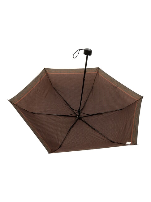 MINI Wiatroszczelny parasol ręczny brązowy krawat 02 - Parasole
