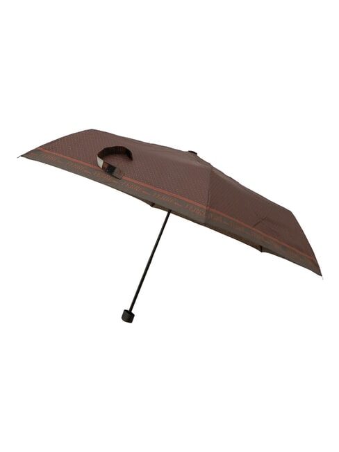 MINI Wiatroszczelny parasol ręczny brązowy krawat 02 - Parasole