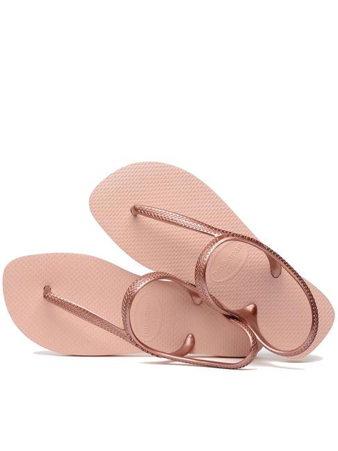 FLASH URBAN  Klapki r&oacute;żowy/złoty - Buty damskie