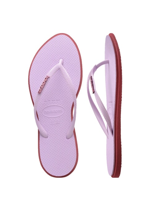 SLIM POINT Klapki amarant - Buty damskie