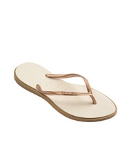 HAVAIANAS SLIM POINT Klapki r&oacute;żowe złoto/beż - Buty damskie - 2