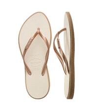 HAVAIANAS SLIM POINT Klapki r&oacute;żowe złoto/beż - Buty damskie - 4